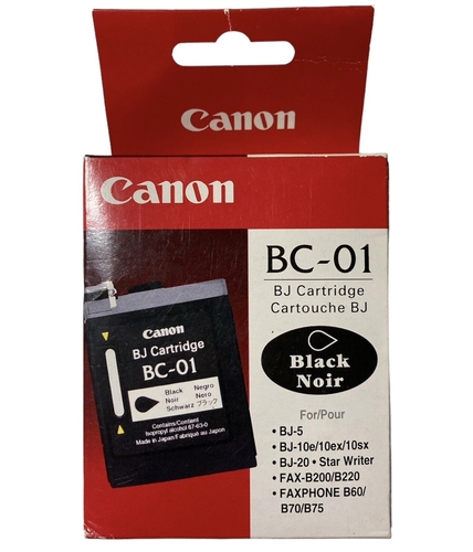 Canon BC-01 Black Original Cartridge - BJ-10 / BJ-20