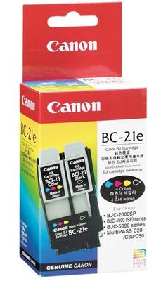 Canon BC-21E (0899A002) Original Ink Printhead + Black And Color Cartridge - BJC-2000 / BJC-2100 (T2094) - 1