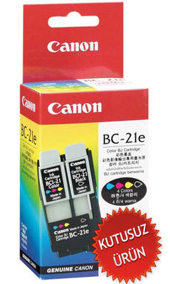 CANON - Canon BC-21E (0899A002) Orjinal Mürekkep Baskı Kafası + Siyah ve Renkli Kartuş (U) (T1902)