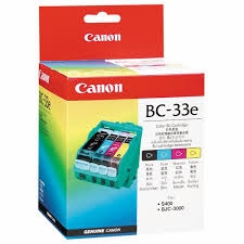 CANON - Canon BC-33E (4611A003AA) Orjinal Kartuş Seti + Kafa Kartuşu - BJC3000 / BJC6000 (T2611)