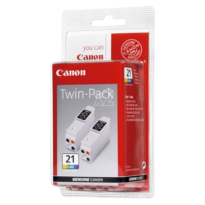 CANON - Canon BCI-21 (0954A379) 2 Pack Black / Color Original Cartridge - BJC-2000