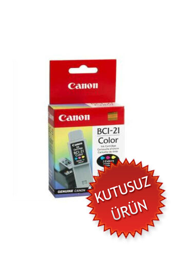 Canon BCI-21C (0955A003) Color Original Ink Cartridge - BJC-2000 / BJC-2100 (Without Box) (T13361)