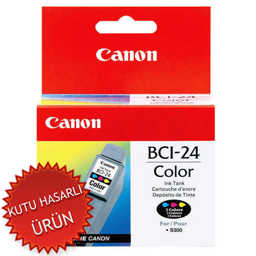 Canon BCI-24C (6882A003) Color Original Ink Cartridge - i250 / i320 (Damaged Box) (T17559)