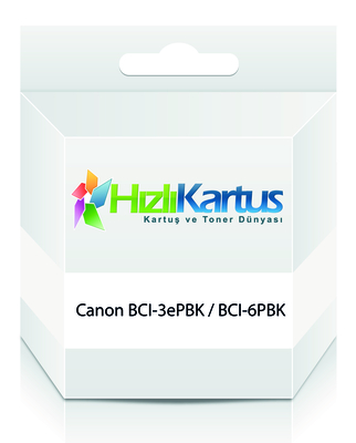 Canon BCI-3ePBK / BCI-6PBK (4485A002) Photo Black Universal Compatible Cartridge - BJC-3000 (T12255) - CANON