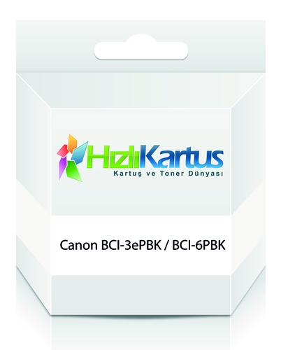 Canon BCI-3ePBK / BCI-6PBK (4485A002) Foto Siyah Universal Muadil Kartuş - BJC-3000 (T12255)