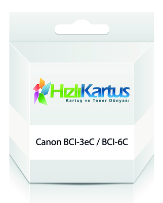 CANON - Canon BCI-3eC / BCI-6C Mavi Universal Muadil Kartuş - BJC-3000 (T12256)