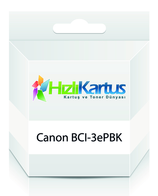 CANON - Canon BCI-3ePBK (4485A002) Foto Siyah Muadil Kartuş - BJC-3000 (T12249)