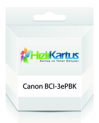 Canon BCI-3ePBK (4485A002) Foto Siyah Muadil Kartuş - BJC-3000 (T12249) - CANON