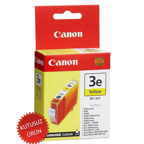 Canon BCI-3eY (4482A002AB) Yellow Original Cartridge - BJC-3000 (Without Box) (T13367) 