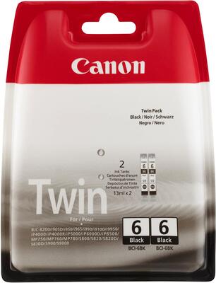CANON - Canon BCI-6BK / BCI-6BK (4705A046AA) Twin Pack Black Original Cartridge - BJC-8200 (T13044)