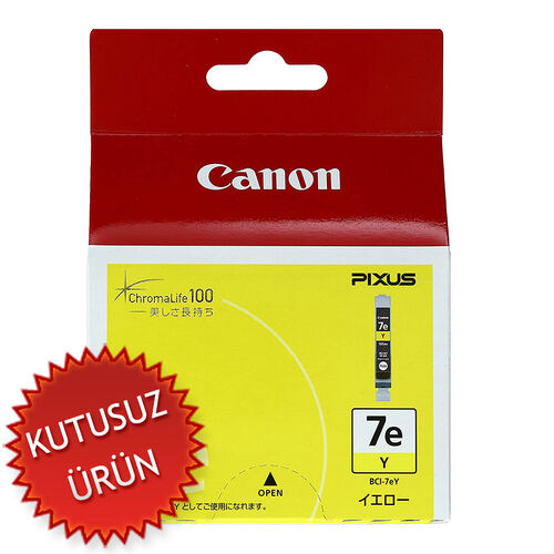 Canon BCI-7eY (0367B001) Yellow Original Cartridge - IP4200 / IP4300 (Without Box) (T13373) 