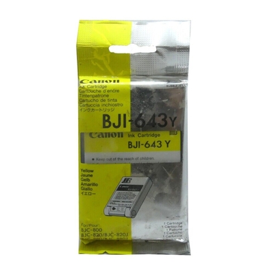 Canon BJI-643Y (1012A001) Yellow Original Cartridge - BJC-800 / BJC-820 - CANON