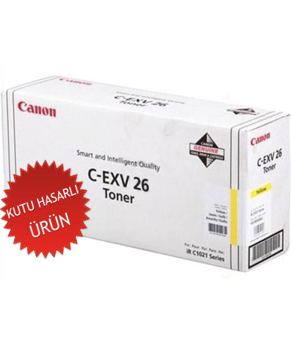 Canon C-EXV26Y (1657B006AA) Sarı Orjinal Toner - IR-C1021 / IR-C1022 (C) (T9274)