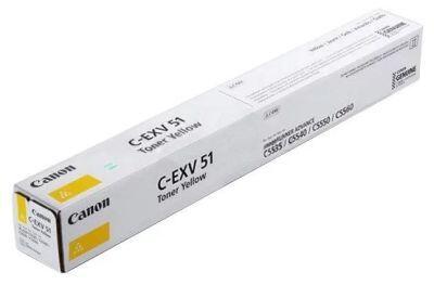 CANON - Canon C-EXV51 (0484C002) Sarı Orjinal Toner - IR-C5535i / IR-C5540i (T12269)
