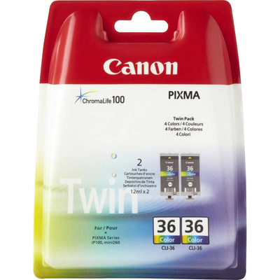 Canon CLI-36 (1511B018) Twin Pack Color Original Cartridge - İP-100 - CANON