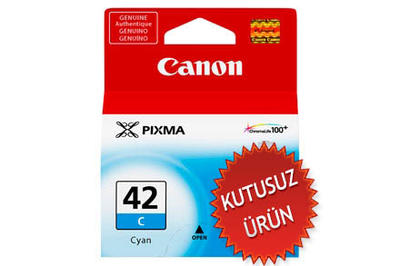 CANON - Canon CLI-42C (6385B001AA) Cyan Original Cartridge - Pixma Pro 100 (Without Box) (T6860)