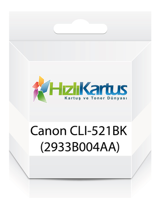 CANON - Canon CLI-521BK (2933B004AA) Siyah Muadil Kartuş - MP540 / MP620