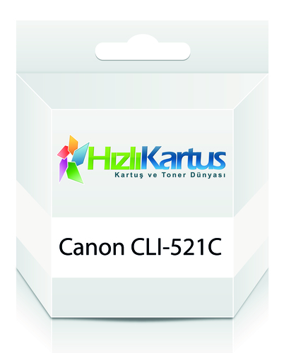 Canon CLI-521C (2934B004AA) Mavi Muadil Kartuş - MP540/MP620/MP630 (T7753)