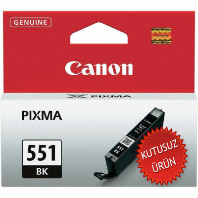 CANON - Canon CLI-551BK (6508B001AA) Black Original Cartridge - MG5450 / MG6350 (Without Box) (T8575)