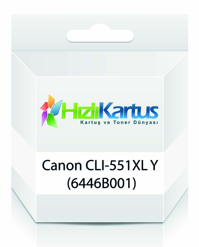 Canon CLI-551XL Y (6446B001) Yüksek Kapasite Sarı Muadil Kartuş - MG5450 / MG6350