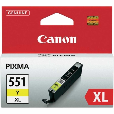 CANON - Canon CLI-551XL Y Yüksek Kapasite Sarı Orjinal Kartuş - MG5450 / MG6350