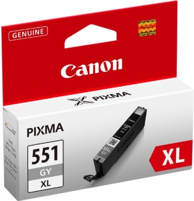 CANON - Canon CLI-551XL GY (6447B001) Yüksek Kapasite Gri Orjinal Kartuş - MG5450 / MG6350 (T6888)