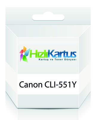 CANON - Canon CLI-551Y (6511B001) Sarı Muadil Kartuş - MG5450 / MG6350