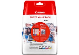 Canon CLI-571 (0386C005AA) BK/C/M/Y Multipack Cartridge + Photo Paper - MG5700 / MG6800 (T1450)