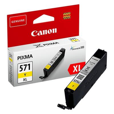 Canon CLI-571XL Y (0334C001) High Capacity Yellow Original Cartridge - MG5700 / MG6800 (T12957) - CANON