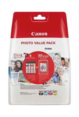CANON - Canon CLI-581 (2103C004AA) Multipack 4'lü Paket Orjinal Kartuş (T17297)