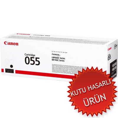 CANON - Canon CRG-055BK (3016C002) Black Original Toner Cartridge - LBP662Cdw / MF742Cdw (Damaged Box)