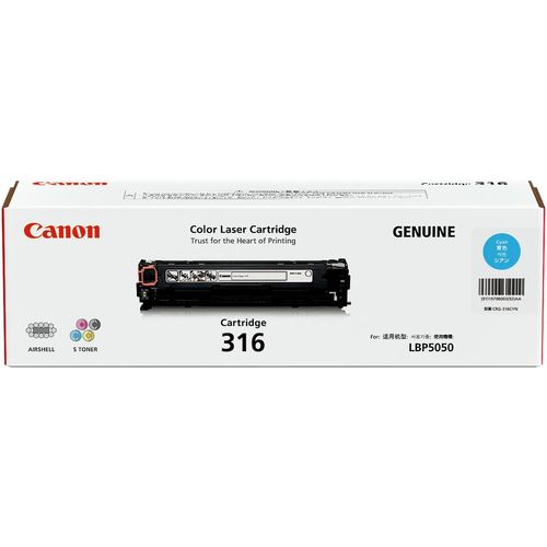 Canon CRG-316C (1979B003AA) Cyan Original Toner - LBP5050 / MF8030Cn / MF8050Cn (T11466)