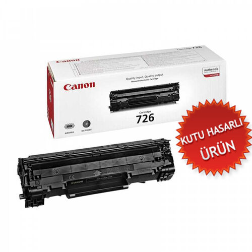 Canon CRG-726 (3483B002) Original Black Toner - LBP-6200/LBP-6230 (Damaged Box) (T13334) 