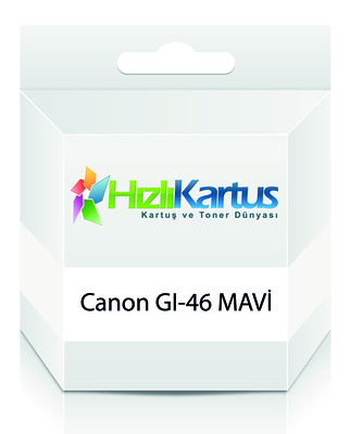 CANON - Canon GI-46 (4427C001) Mavi Muadil Mürekkep Kartuşu - GX6040 / GX6050 (T16927)