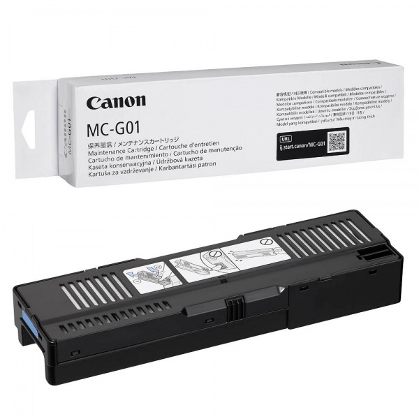 Cartouche D'entretien PHONILLICO Pour Imprimantes Canon Maxify GX Série - Compatible MC-G01 / 4628C001 - Lot Avec Gants Et Sacs