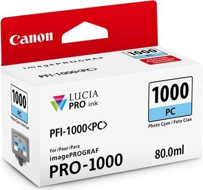 Canon PFI-1000 (0550C001AA) PC Photo Cyan Original Cartridge - iPF Pro-1000 (T7467) - CANON