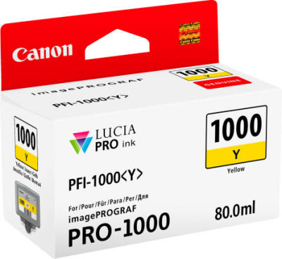 CANON - Canon PFI-1000Y (0549C001AA) Sarı Orjinal Kartuş - iPF Pro-1000 (T7469)