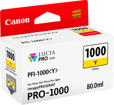 Canon PFI-1000Y (0549C001AA) Sarı Orjinal Kartuş - iPF Pro-1000 (T7469) - CANON