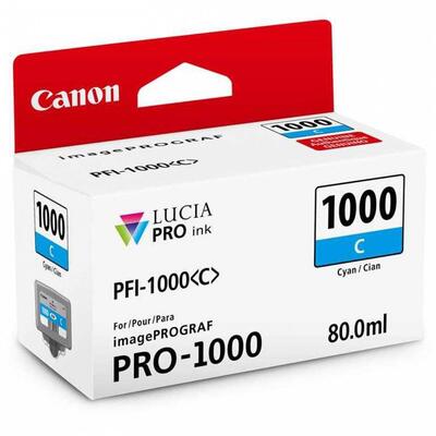 Canon PFI-1000C (0547C001) Cyan Original Cartridge - iPF Pro-1000 (T12626) - CANON
