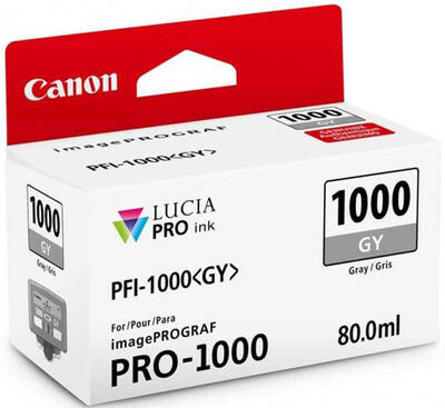 Canon PFI-1000GY (0552C001) Gray Original Cartridge - iPF Pro-1000 (T12628) - CANON