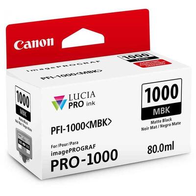 CANON - Canon PFI-1000MBK (0545C001) Mat Siyah Orjinal Kartuş - iPF Pro-1000 (T12633)
