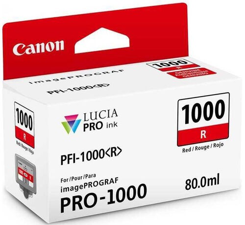 Canon PFI-1000R (0554C001) Red Original Cartridge - iPF Pro-1000 (T12627)