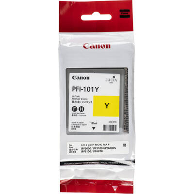 CANON - Canon PFI-101Y (0886B001AA) Sarı Orjinal Kartuş - IPF6000s / IPF5000 (T13539)