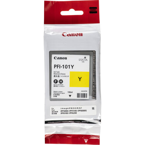 Canon PFI-101Y (0886B001AA) Yellow Original Cartridge - IPF6000s / IPF5000 (T13539)