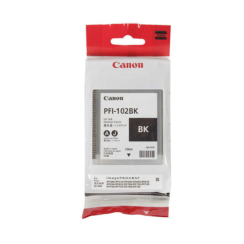 Canon PFI-102BK (0895B001) Black Original Cartridge - IPF500 / IPF600 (T2271)