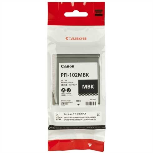 Canon PFI-102MBK (0894B001) Mat Siyah Kartuş - IPF500 / IPF600 (T2270) - 2