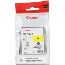 CANON - Canon PFI-102Y (0898B001) Yellow Original Cartridge - IPF500 / IPF600 (T2269)