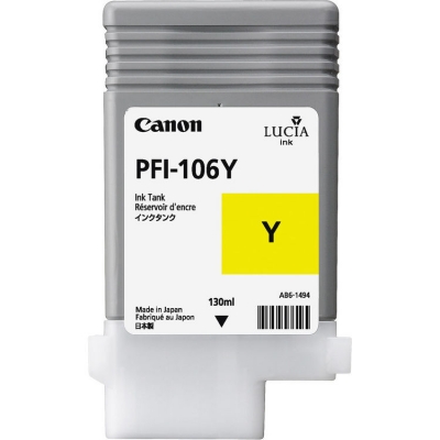 CANON - Canon PFI-106Y (6624B001) Yellow Original Cartridge - IPF6300 / IPF6400 (T6713)