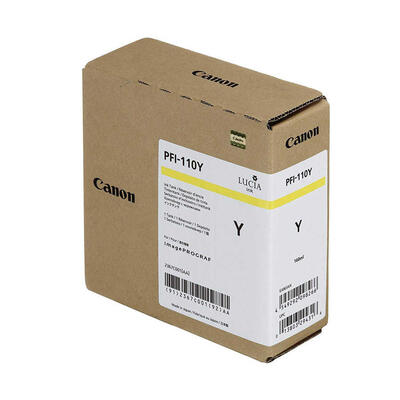 CANON - Canon PFI-110Y (2367C001) Sarı Orjinal Kartuş - TX-2000 / TX-3000 (T12641)
