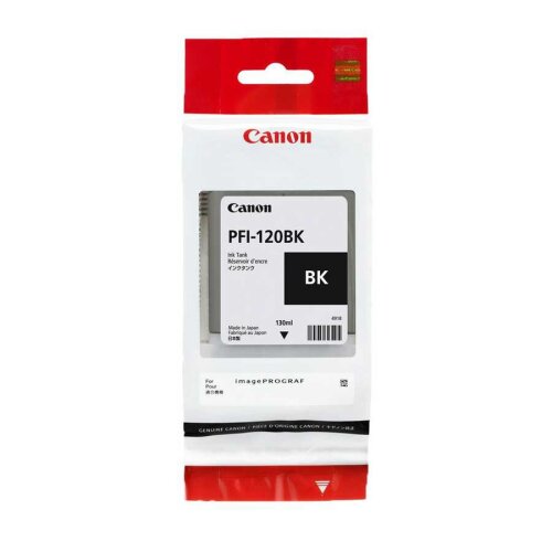 Canon PFI-120BK (2885C001) Black Original Cartridge - TM-200 / TM-205 (T13355) - 2